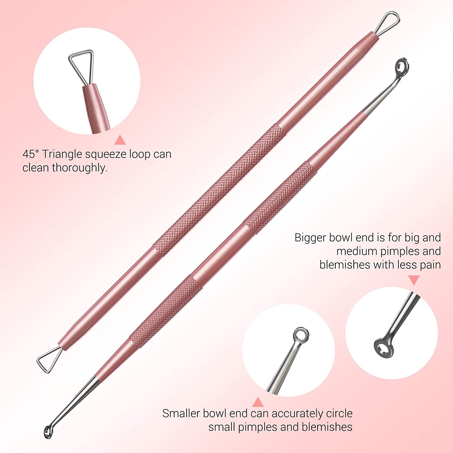 Melodysusie Blackhead Remover Pimple Popper Tool Kit Professional Blackhead Extractor Tool for Nose Face, Stainless Comedone Extractor, Blemish Whitehead Popping Tool with Portable Metal Case Health & Beauty > Personal Care > Cosmetics > Cosmetic Tools > Skin Care Tools MelodySusie   