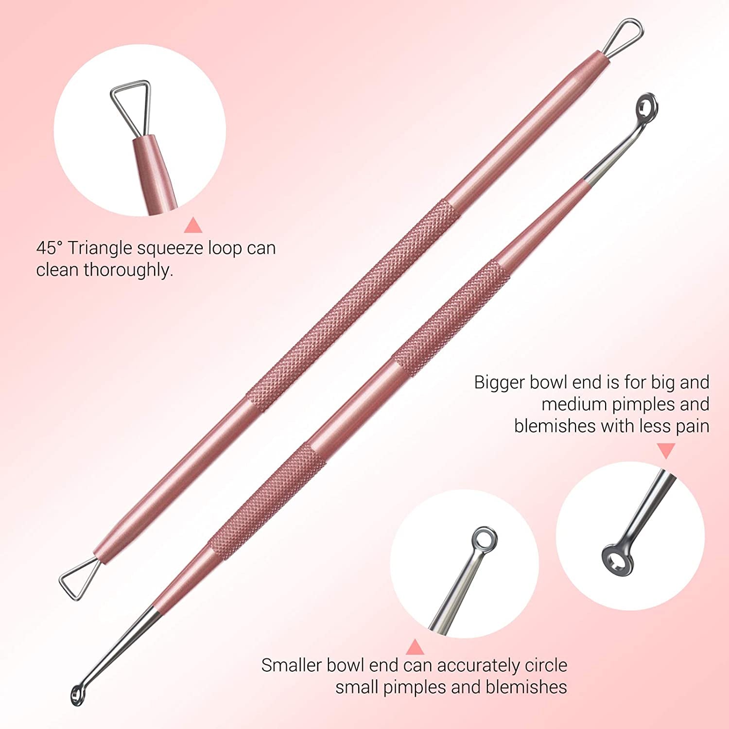 Melodysusie Blackhead Remover Pimple Popper Tool Kit Professional Blackhead Extractor Tool for Nose Face, Stainless Comedone Extractor, Blemish Whitehead Popping Tool with Portable Metal Case Health & Beauty > Personal Care > Cosmetics > Cosmetic Tools > Skin Care Tools MelodySusie   