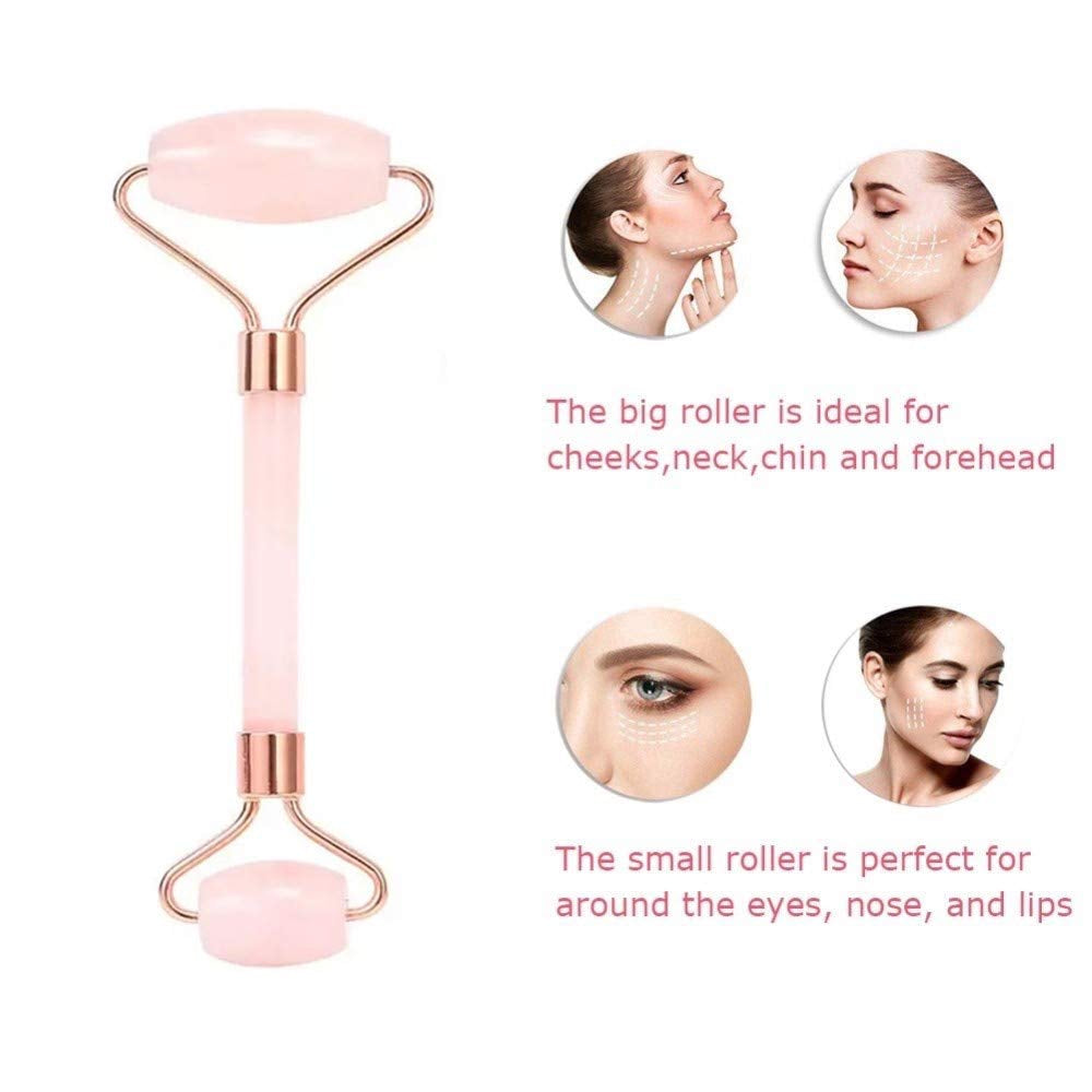 Jade Roller, Face Roller, Facial Beauty Roller Skin Care Tools, Quartz Massager for Face, Eyes, Neck, Body Muscle Relaxing and Relieve Fine Lines and Wrinkles (Rose Gold) Health & Beauty > Personal Care > Cosmetics > Cosmetic Tools > Skin Care Tools Ejoyfuture   