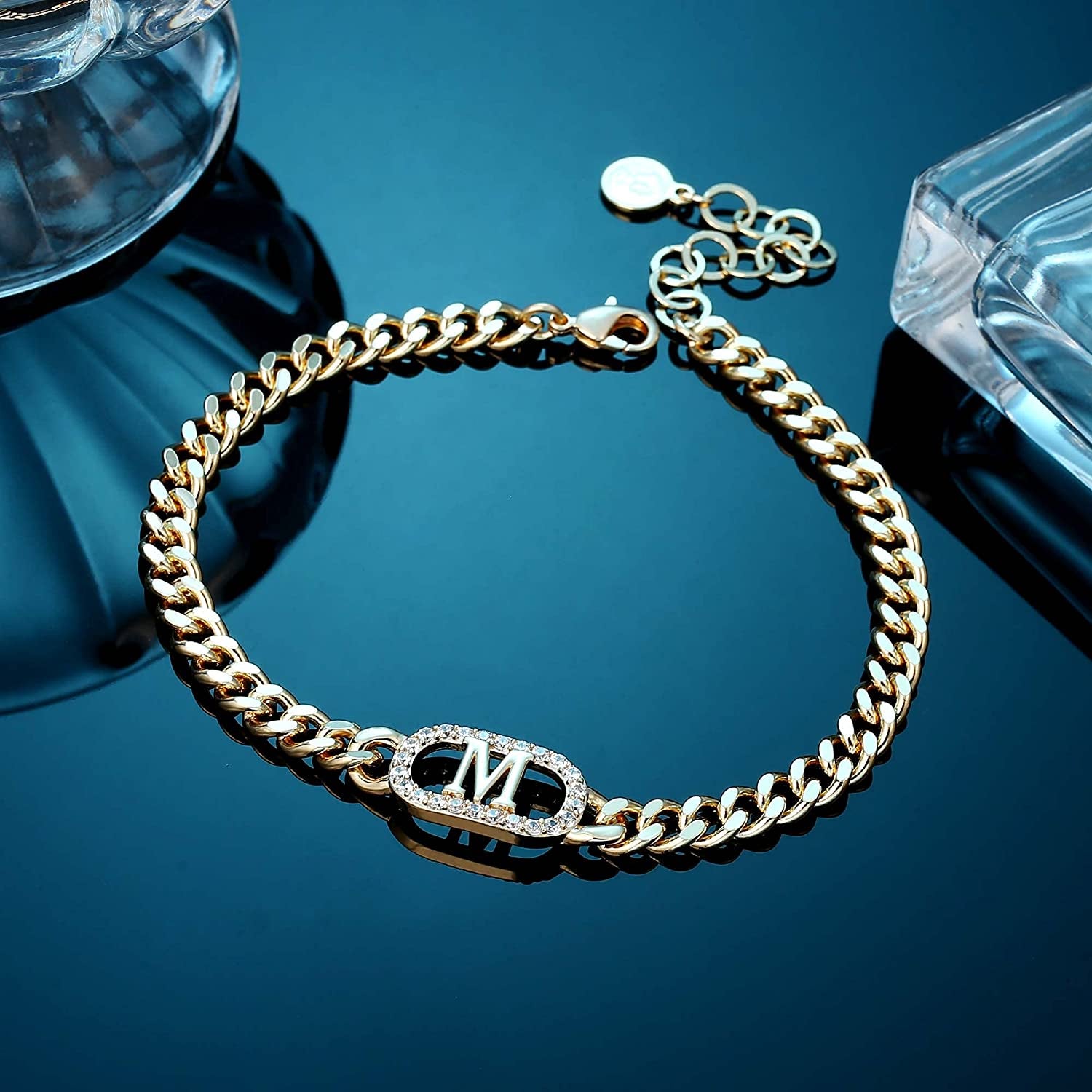 IEFWELL Gold Initial Ankle Bracelets for Women, 14K Gold Filled Gold Anklets for Women Cuban Link Anklets for Women Handmade Gold Ankle Bracelets for Women Ankle Bracelets Gold Jewelry Apparel & Accessories > Jewelry > Anklets IEFWELL   