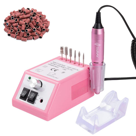 Subay Professional Finger Toe Nail Care Electric Nail Drill Machine Manicure Pedicure Kit Electric Nail Art File Drill with 1 Pack of Sanding Bands (Pink) Health & Beauty > Personal Care > Cosmetics > Cosmetic Tools > Nail Tools SUBAY Pink  