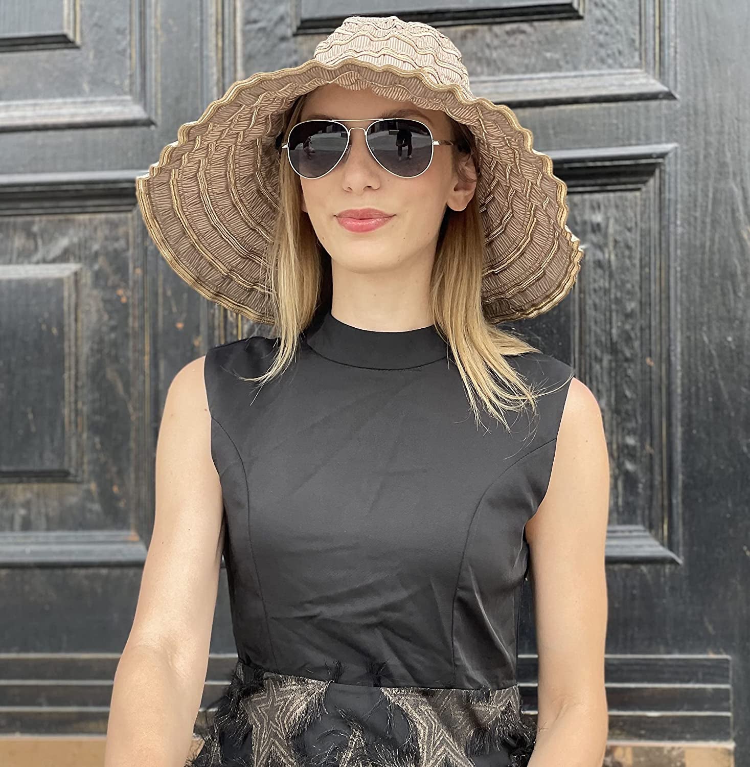 Women Folding Vintage Outdoor Sun Hats for Beach Garden Travelling UV Protection Apparel & Accessories > Clothing Accessories > Hats KYLIE MAX   