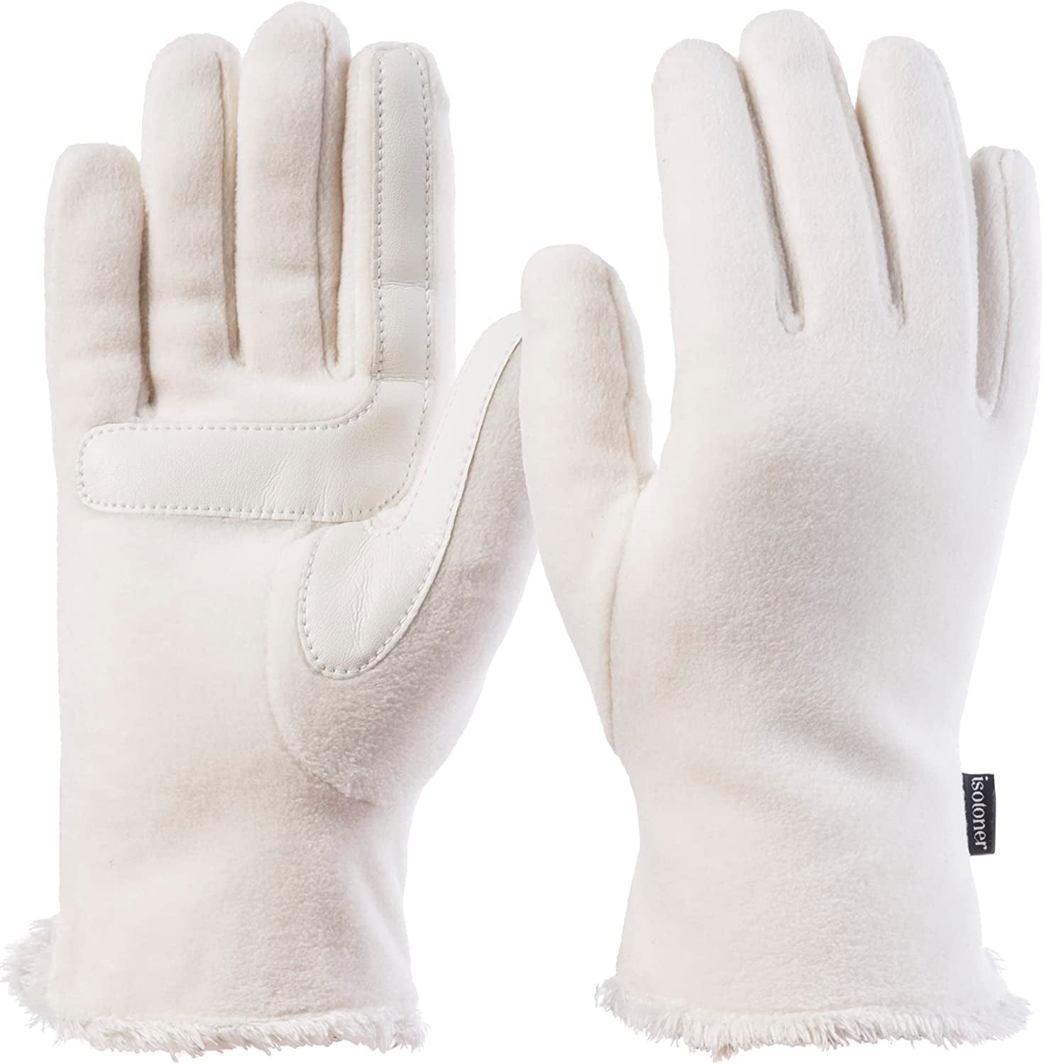 Isotoner Womens Stretch Fleece Gloves with Microluxe Lining and Smart Touch Technology Apparel & Accessories > Clothing Accessories > Gloves & Mittens KYLIE MAX Ivory - Without Smartdri One Size 