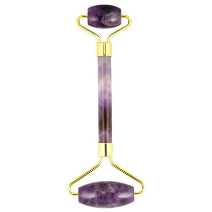 Mookaitedecor Rose Quartz Roller & Gua Sha Tool for Face and Neck Massage, Facial Massager for anti Aging Health & Beauty > Personal Care > Cosmetics > Cosmetic Tools > Skin Care Tools mookaitedecor Amethyst  