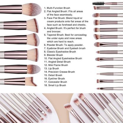 BS-MALL Makeup Brush Set 18 Pcs Premium Synthetic Foundation Powder Concealers Eye Shadows Blush Makeup Brushes with Black Case (Champagne Gold) Health & Beauty > Personal Care > Cosmetics > Cosmetic Tools > Makeup Tools BS-MALL   