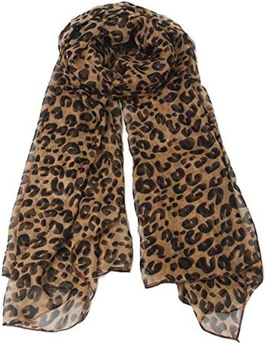 Long Rectangle Sheer Chiffon Black Tan Brown Leopard Cheetah Animal Print Scarf Women'S Scarves Hijab Shawl Pashmina Headband Bandana 19" in Wide X 57" in Long Apparel & Accessories > Clothing Accessories > Scarves & Shawls Secret for Longevity   