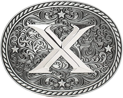 Western Cowboy/Cowgirl Initial Belt Buckle - Large, Letter Buckles for Men and Women Apparel & Accessories > Clothing Accessories > Belt Buckles Itera X  