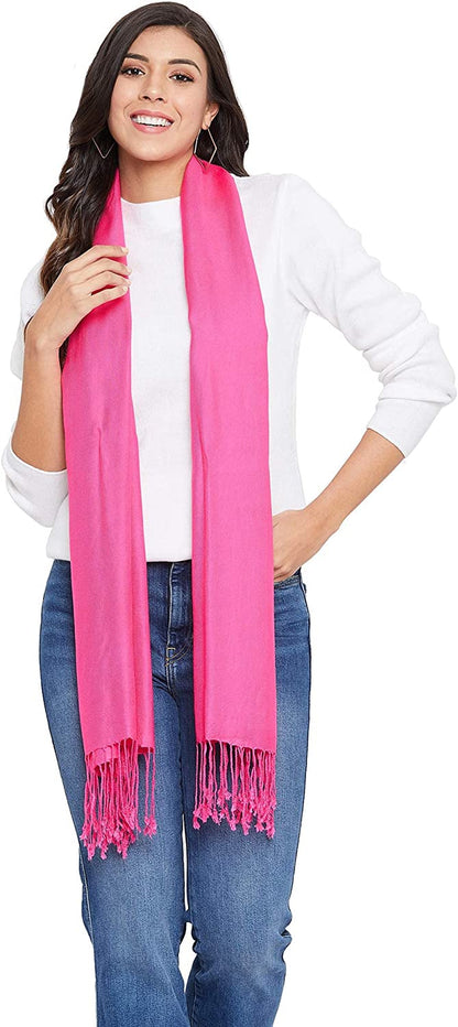 Fashion Women'S Silk Scarf Luxury Satin Shawl Wraps Apparel & Accessories > Clothing Accessories > Scarves & Shawls Goood Times Pink  
