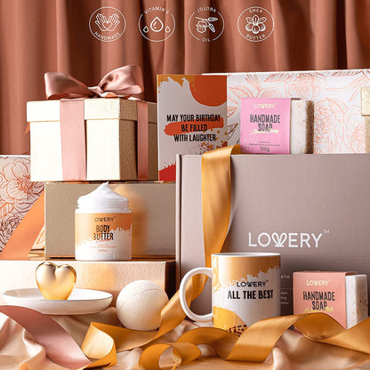 Birthday Gift for Women, Personalized Gifts for Her, Funny Thank You Gift, Inspirational Gifts for Female Wife Mom Sister Coworker Mother Best Friend Girlfriend, Unique Happy Birthday, Spa Gift Set Health & Beauty > Personal Care > Cosmetics > Bath & Body LOVERY   