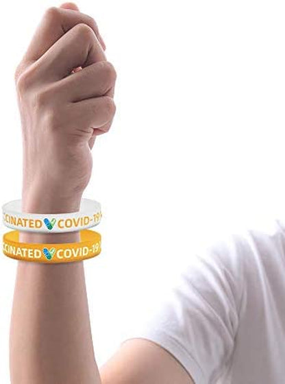 Vaccinated Bracelets 30 Pack I Have Got My Covid-19 Vaccine Silicone Wristband Covid Vaccination Bracelets Apparel & Accessories > Jewelry > Bracelets EVQ   