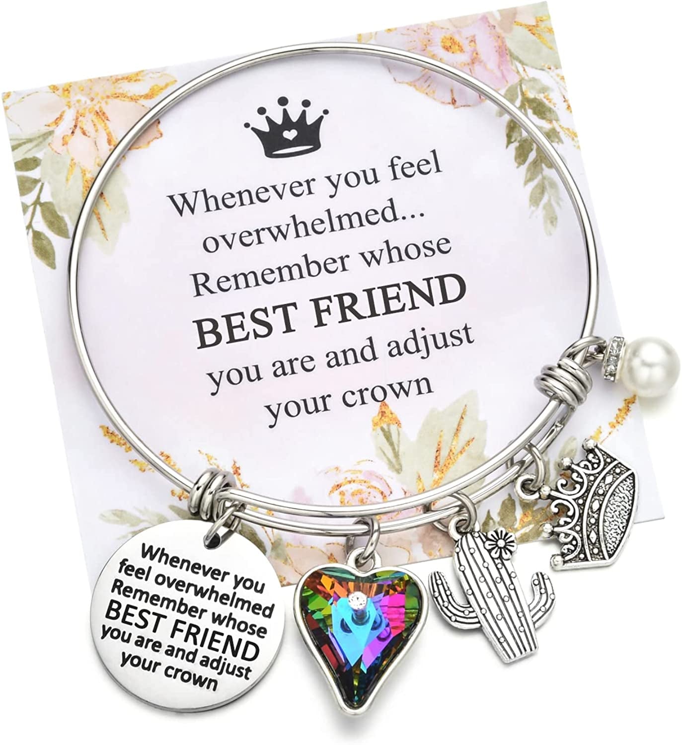 Inspirational Charm Bracelets Gifts for Aunt Mom Godmother Grandma Niece Sister Goddaughter Daughter Granddaughter Best Friend, Birthday Bangle Jewelry Gifts for Women and Teen Girls Apparel & Accessories > Jewelry > Bracelets Miss Pink Best Friend  