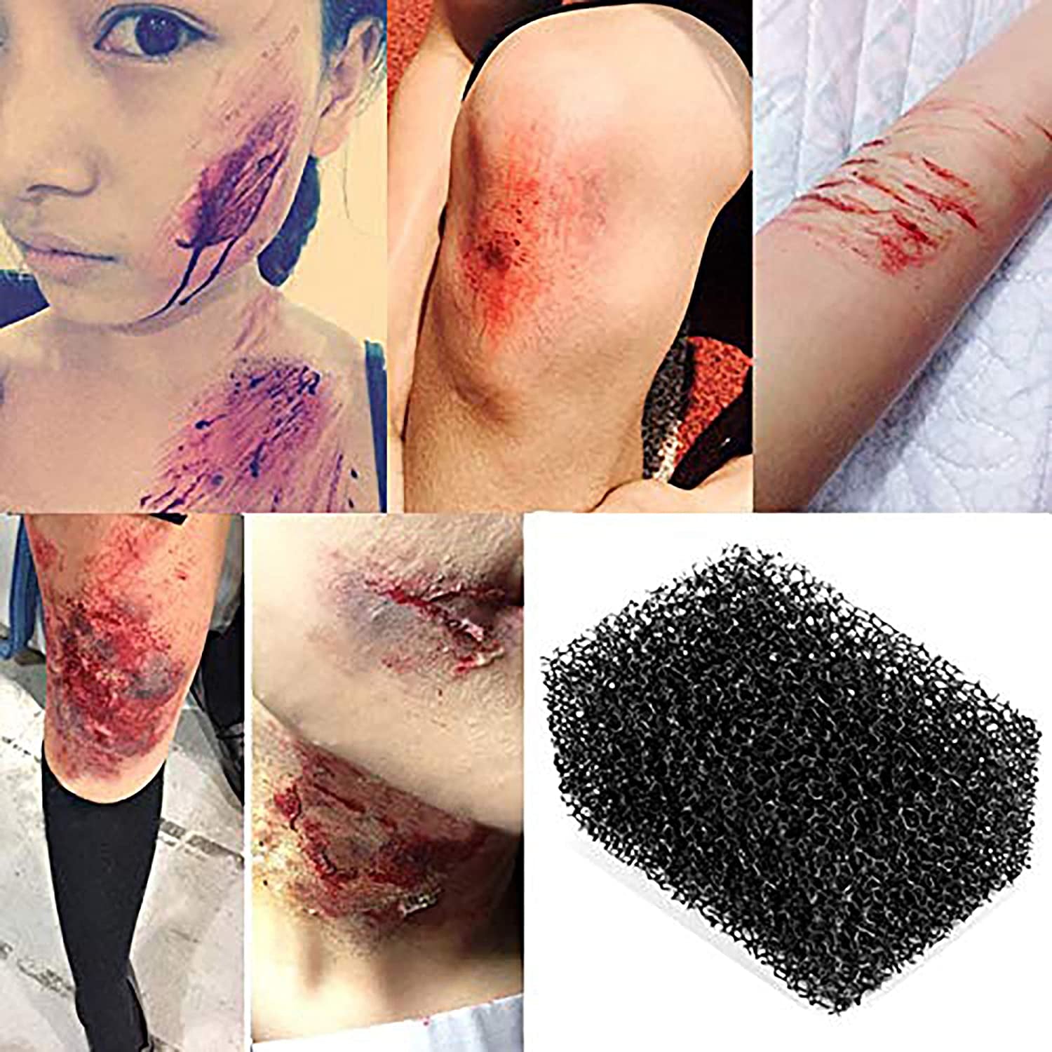 FANICEA Special Effects SFX Makeup Kit with Wound Modeling Scar Wax, Bruise Wheel, Sponge Puff, Spatula Tool, Stipple Sponge, Coagulated Fake Blood for Halloween Party Cosplay Stage Health & Beauty > Personal Care > Cosmetics > Cosmetic Tools > Makeup Tools FANICEA   