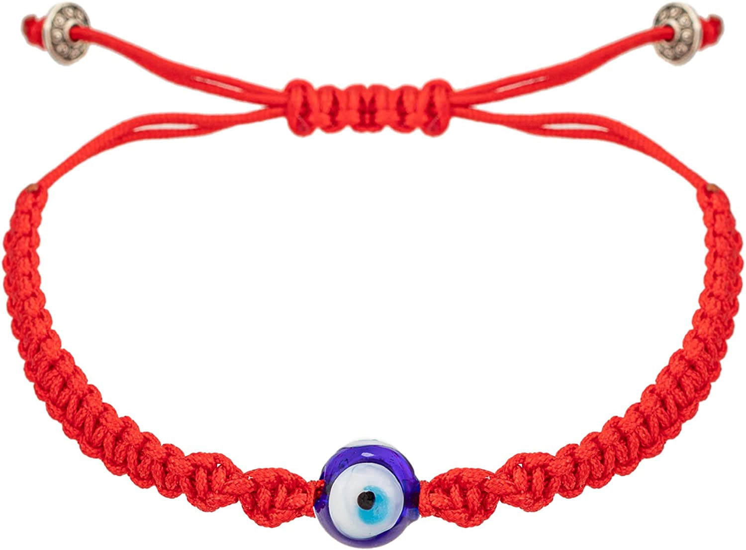 Handmade String Evil Eye Bracelet for Women Men Girls Boys Black Red Thread Adjustable Bracelets Minimalist Jewelry Apparel & Accessories > Jewelry > Bracelets kelistom 03. red round eye  