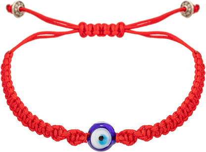 Handmade String Evil Eye Bracelet for Women Men Girls Boys Black Red Thread Adjustable Bracelets Minimalist Jewelry Apparel & Accessories > Jewelry > Bracelets kelistom 03. red round eye  