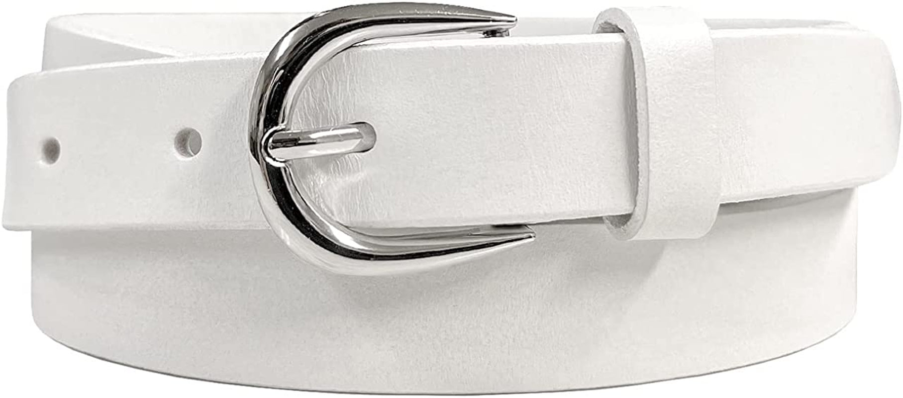 Women'S Dress Belt Casual Fashion Waist Skinny Belt 1"(25Mm) Wide, Multi-Style Options Apparel & Accessories > Clothing Accessories > Belts Belts.com Style 1 - Premium Leather Smooth White 30 