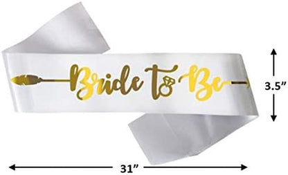Bachelorettesy Bride Tribe Bridesmaids Sashes - 8 Pack Rose Gold Satin Bachelorette Sashes for Bridal Shower, Bachelorette Parties, Wedding Parties, Girls' Night Out & More! Apparel & Accessories > Clothing Accessories > Sashes Bachelorettesy   