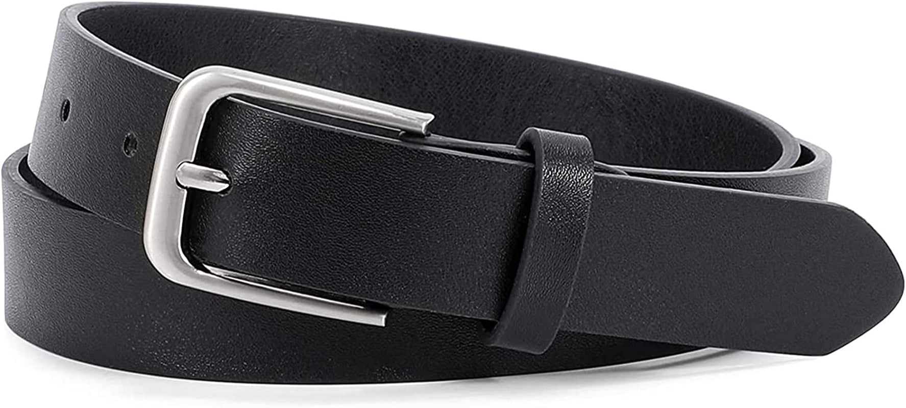 Women Casual Leather Belt for Jeans Pants, Fashion Ladies Girls Waist Dress Belt Apparel & Accessories > Clothing Accessories > Belts WHIPPY 1-black S: Fit Waist Size 25-31 Inches 