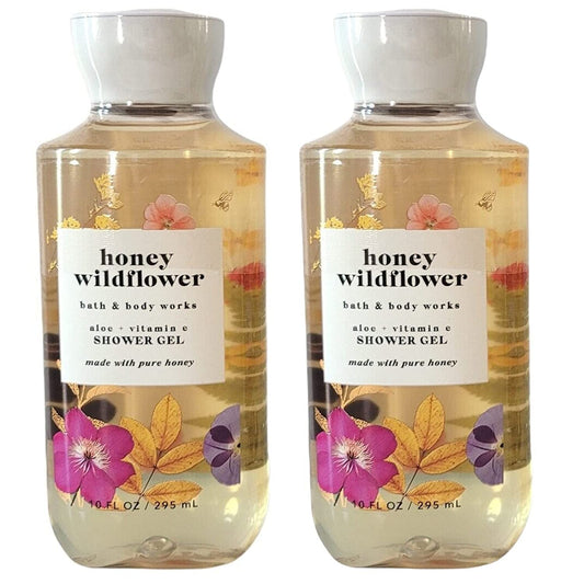 Bath and Body Works Honey Wildflower Shower Gel Gift Sets for Women 10 Oz 2 Pack (Honey Wildflower) Health & Beauty > Personal Care > Cosmetics > Bath & Body Bath & Body Works   