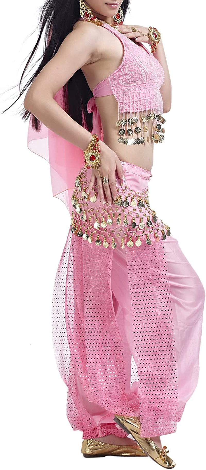 Bellylady Gold Coins Belly Dance Hip Scarf, Wholesale Dance Belt & Gypsy Bracelet Apparel & Accessories > Clothing Accessories > Scarves & Shawls BellyLady   