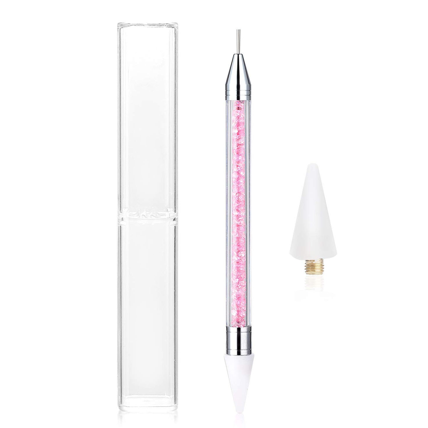 Rhinestone Picker Dotting Pen, TEOYALL Dual-Ended Wax Pencil Nail Art Gems Crystals Studs Pick up Tool with 1 Extra Wax Tip (Pink) Health & Beauty > Personal Care > Cosmetics > Cosmetic Tools > Nail Tools TEOYALL   