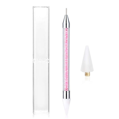 Rhinestone Picker Dotting Pen, TEOYALL Dual-Ended Wax Pencil Nail Art Gems Crystals Studs Pick up Tool with 1 Extra Wax Tip (Pink) Health & Beauty > Personal Care > Cosmetics > Cosmetic Tools > Nail Tools TEOYALL   