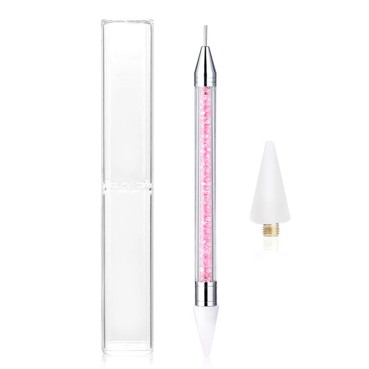Rhinestone Picker Dotting Pen, TEOYALL Dual-Ended Wax Pencil Nail Art Gems Crystals Studs Pick up Tool with 1 Extra Wax Tip (Pink) Health & Beauty > Personal Care > Cosmetics > Cosmetic Tools > Nail Tools TEOYALL   