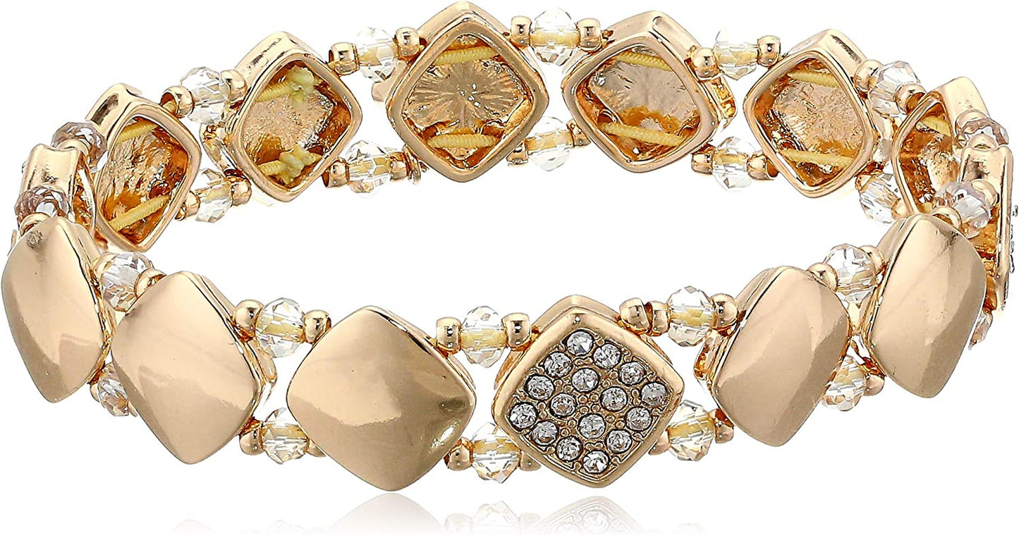 NINE WEST "Nw Boxed Gifting 2 Piece Bangle Bracelet Apparel & Accessories > Jewelry > Bracelets NINE WEST Gold  