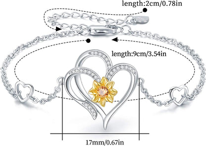 Sunflower Ankle Bracelet Jewelry Gifts Sterling Silver Sunflower Anklet for Women Girlfriend Wife Christmas Birthday Summer Sunshine Ankle Bracelet Gifts Apparel & Accessories > Jewelry > Anklets MEDWISE   