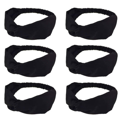 DRESHOW Twist Bow Wire Headbands Vintage Head Wrap Rabbit Ear Wired Hairbands Hair Holder Hair Accessory for Women and Girls 6 Pack Apparel & Accessories > Clothing Accessories > Bandanas & Headties DRESHOW 6 Pack Suede Black  