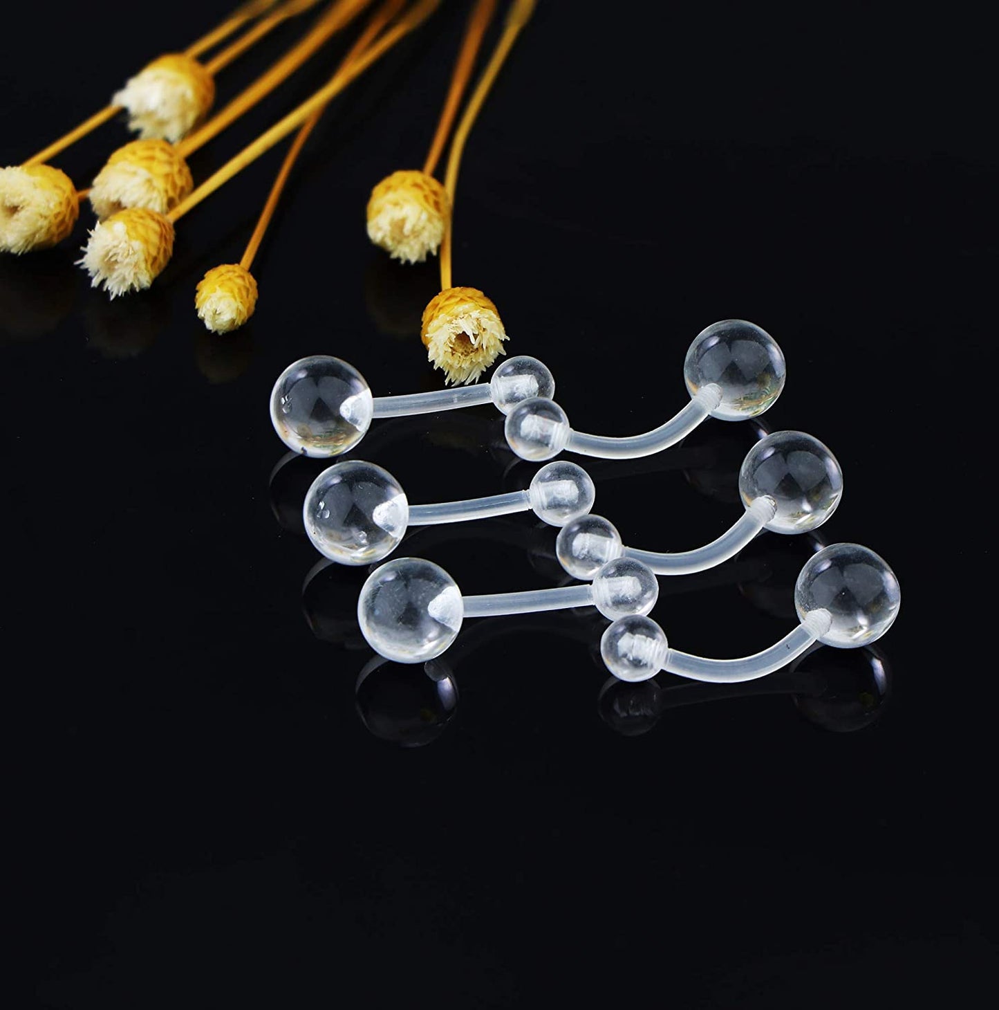 Jstyle 72Pcs 14G-20G Acrylic Body Piercing Lot Nose Ring Horseshoe Lip Tongue Eyebrow Tragus Body Piercing Navel Rings Barbells Apparel & Accessories > Jewelry > Rings Jstyle   