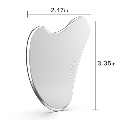 Gua Sha Facial Tools Stainless Steel Scraping Massage Tool for Face Stainless Steel Gua Sha Tool with Travel Pouch- by FUANKANG Health & Beauty > Personal Care > Cosmetics > Cosmetic Tools > Skin Care Tools FUANKANG   