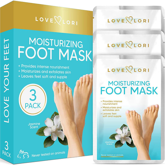 Foot Mask Moisturizing 3 Pairs by Love Lori – Ultra Hydrating Foot Mask for Dry Cracked Feet, (NON-PEEL) with Hyaluronic Acid, Shea Butter & Coconut Oil – Great Self Care Gifts for Women & Men Health & Beauty > Personal Care > Foot Care LOVE, LORI 3 Count (Pack of 1)  