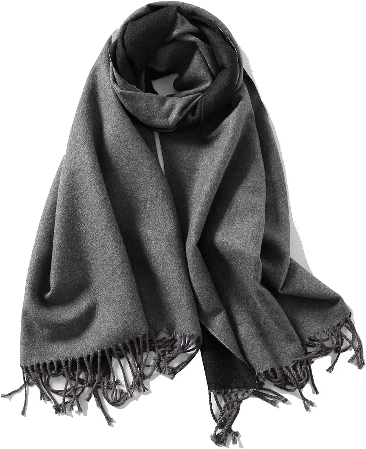 Jeelow Winter Pashmina Blanket Scarfs Shawls Wraps Open Front Poncho Cape for Women Wedding Evening Dresses Apparel & Accessories > Clothing Accessories > Scarves & Shawls Jeelow Black & Grey  