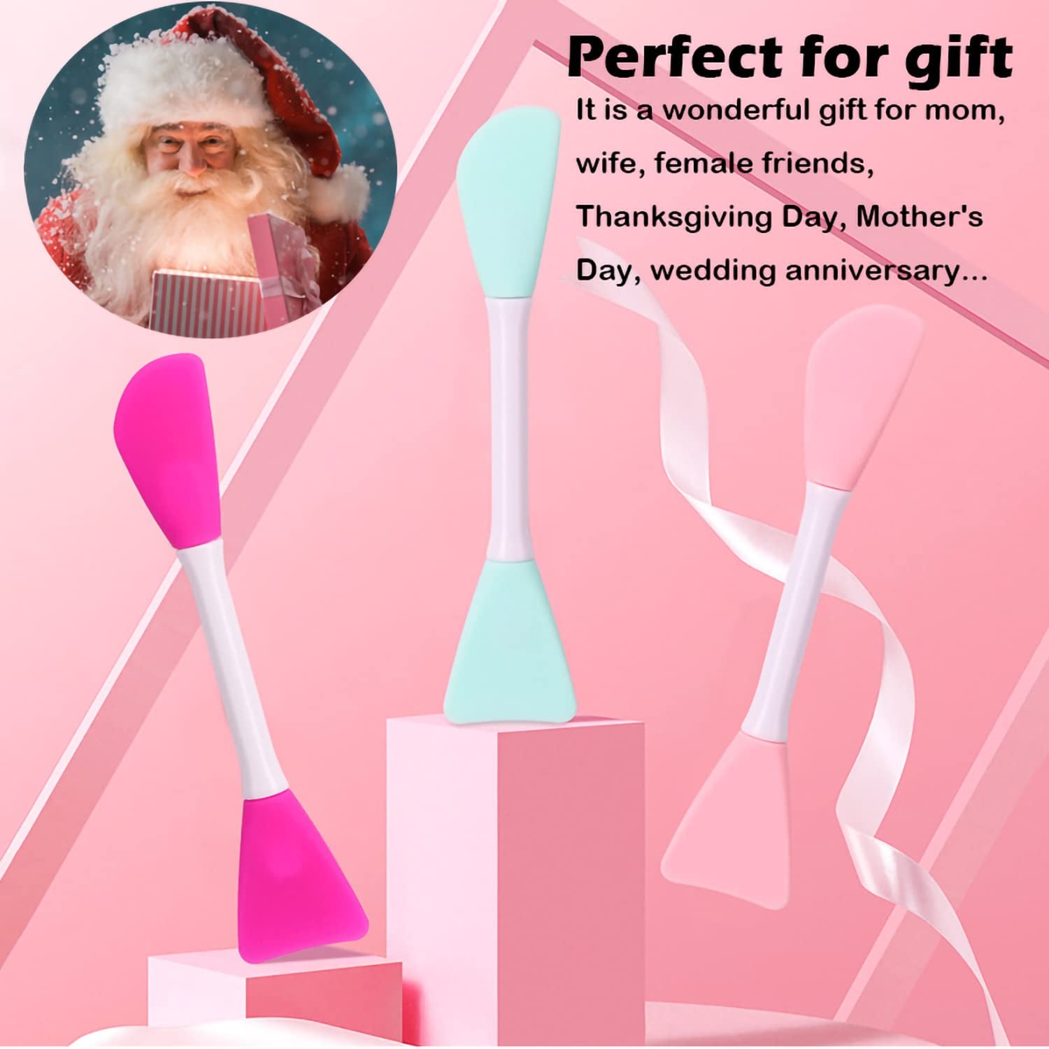 Rampula Mask Applicator Silicone Face Brush Face Mud Cream,Clay Mask,Diy,Modeling Mask Brushes DIY Mud Mixing Spatula Double-End Handheld Scoop Skin Care Make up Foundation Gel Cosmetic Tool Health & Beauty > Personal Care > Cosmetics > Cosmetic Tools > Makeup Tools RamPula   