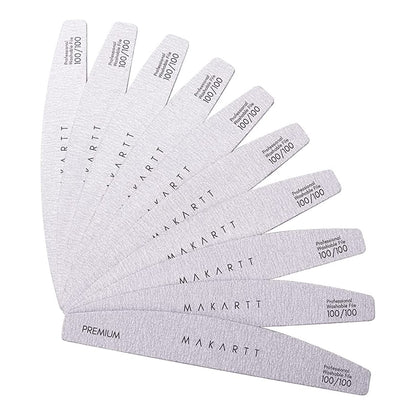 Makartt Nail File Zebra Nail Files 100 100 Grit for Acrylic Nails Poly Nail Gel Emery Boards for Nails Doubled Sides Washable 10 Nail File Kit Nail Art Manicure Pedicure Tools Health & Beauty > Personal Care > Cosmetics > Cosmetic Tools > Nail Tools Makartt 100/100 Grit  