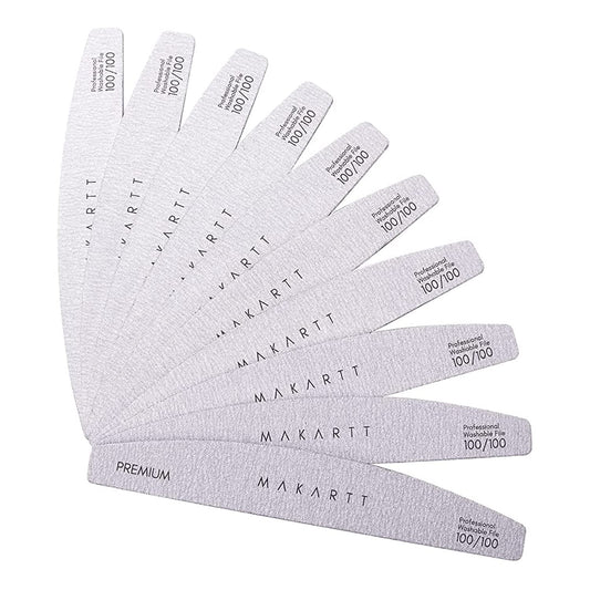 Makartt Nail File Zebra Nail Files 100 100 Grit for Acrylic Nails Poly Nail Gel Emery Boards for Nails Doubled Sides Washable 10 Nail File Kit Nail Art Manicure Pedicure Tools Health & Beauty > Personal Care > Cosmetics > Cosmetic Tools > Nail Tools Makartt 100/100 Grit  