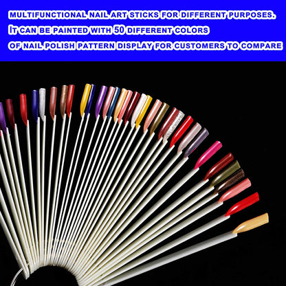 KOHAND 200PCS Nail Swatches Sticks, Fan-Shaped Natural Nail Tips Nail Art Palette Board Practice Tool Set with Stainless Steel Ring Holder for Nail Art Polish Display and DIY Health & Beauty > Personal Care > Cosmetics > Cosmetic Tools > Nail Tools KOHAND   