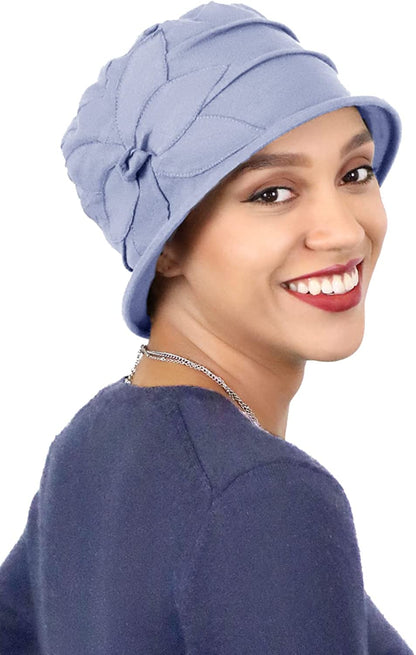 Hats Scarves & More Womens Hat Chemo Headwear Cancer Hat 50+ UPF Sun Protection Summer Seattle Chic Apparel & Accessories > Clothing Accessories > Headwear Hats Scarves & More Periwinkle  