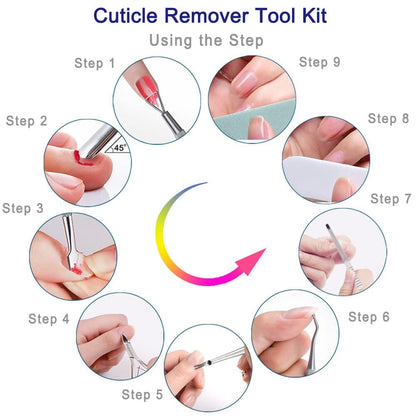 9PCS Cuticle Trimmer with Cuticle Pusher Set, Pingispower Professional Cuticle Nippers Cuticle Cutter and Cuticle Remover Tool, Premium Stainless Steel Cuticle Scissors Care Kit for Nails Health & Beauty > Personal Care > Cosmetics > Cosmetic Tools > Nail Tools Pingispower   