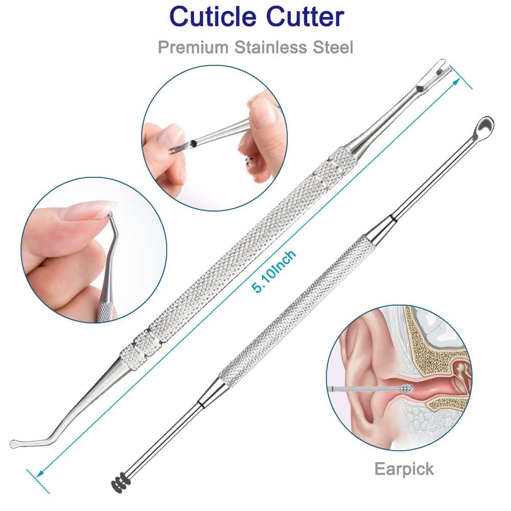 9PCS Cuticle Trimmer with Cuticle Pusher Set, Pingispower Professional Cuticle Nippers Cuticle Cutter and Cuticle Remover Tool, Premium Stainless Steel Cuticle Scissors Care Kit for Nails Health & Beauty > Personal Care > Cosmetics > Cosmetic Tools > Nail Tools Pingispower   