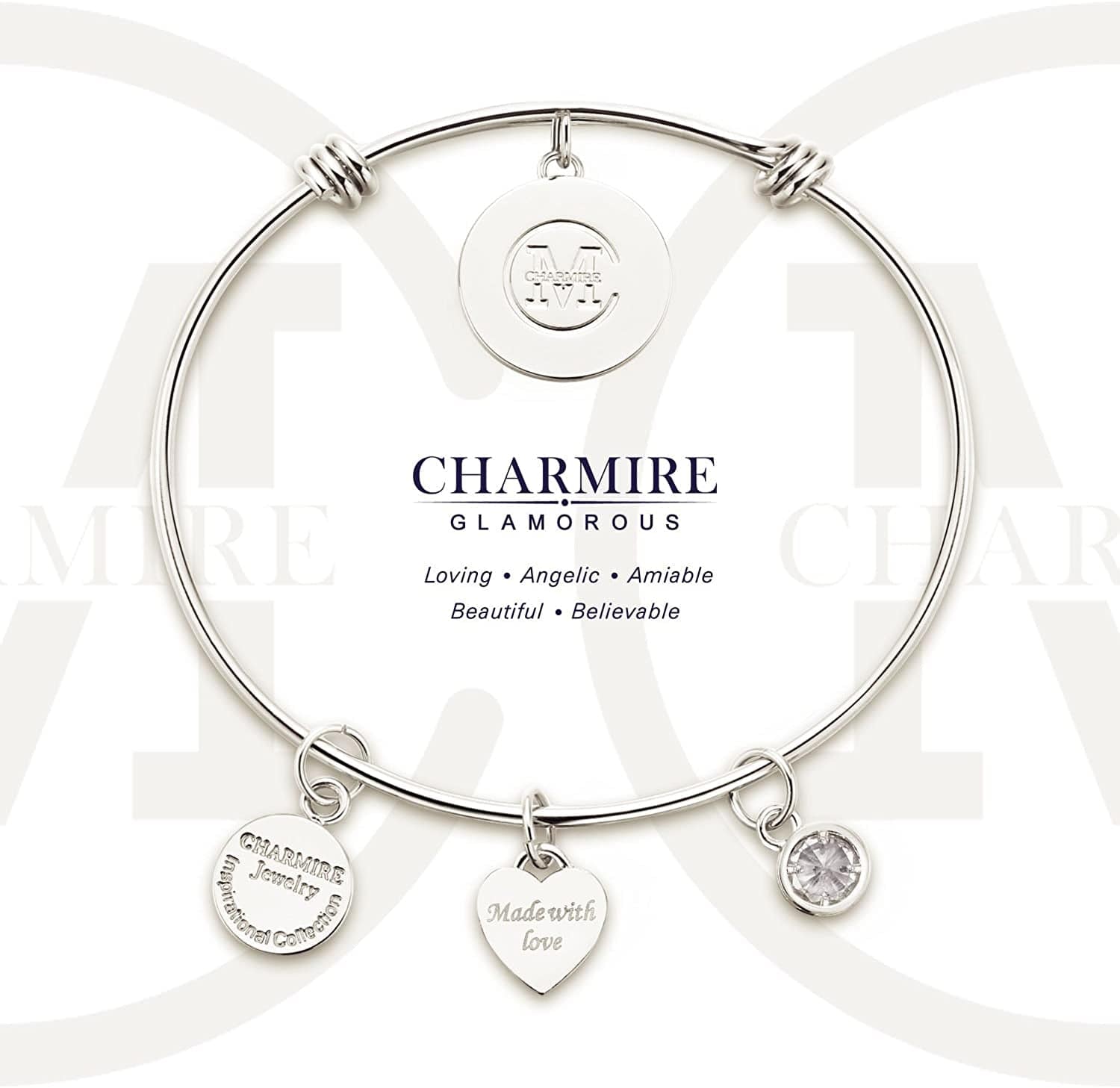 A True Friendship Is a Journey without an End Womens Charm Bangle Bracelet Jewelry Gifts Apparel & Accessories > Jewelry > Bracelets Charmire   