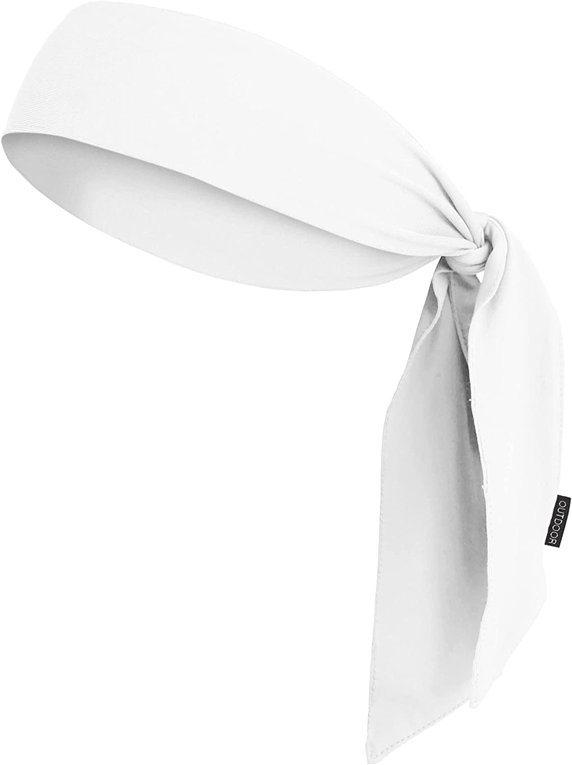 Tie Headband for Women, Men, & Kids - Karate Headband, Ninja Headbands, Tie Headbands for Muay Thai, Softball, Basketball, Sports & Tennis - Pirate & Athletic Headbands - Sweat Wicking Headband Apparel & Accessories > Clothing Accessories > Bandanas & Headties OutdoorEssentials White  