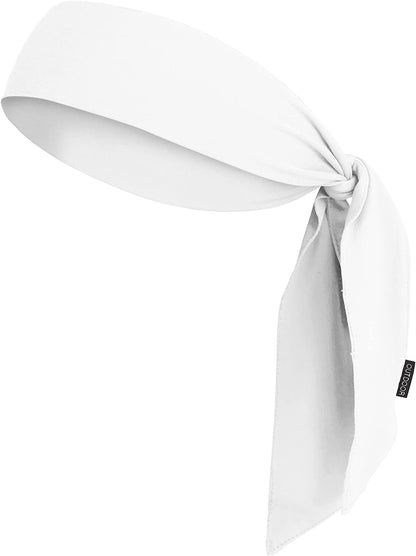 Tie Headband for Women, Men, & Kids - Karate Headband, Ninja Headbands, Tie Headbands for Muay Thai, Softball, Basketball, Sports & Tennis - Pirate & Athletic Headbands - Sweat Wicking Headband Apparel & Accessories > Clothing Accessories > Bandanas & Headties OutdoorEssentials White  