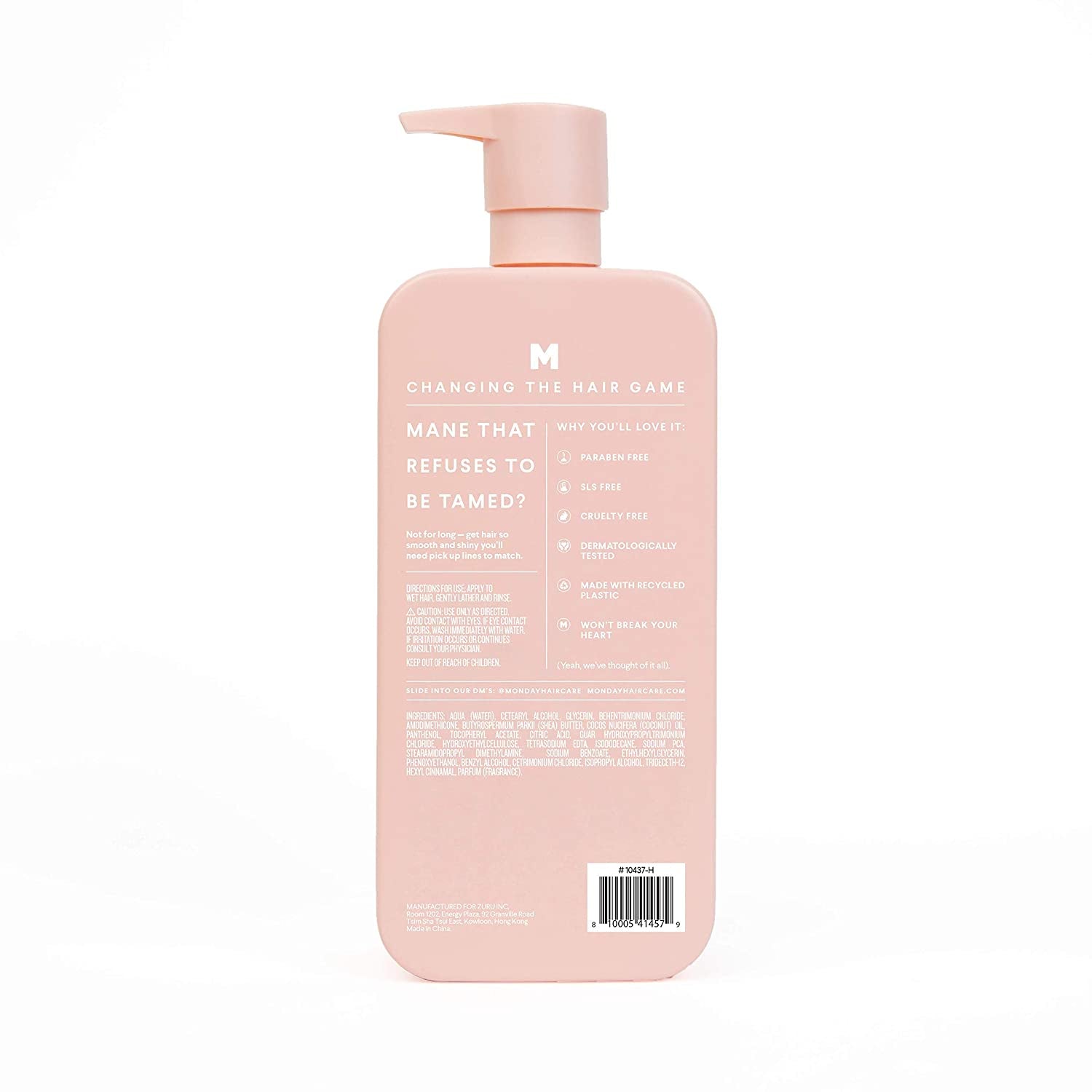 MONDAY HAIRCARE Smooth Shampoo + Conditioner Bathroom Set (2 Pack) 30Oz Each for Frizzy, Coarse, and Curly Hair, Made from Coconut Oil, Shea Butter, & Vitamin E, All-Natural, 100% Recycled Bottles Health & Beauty > Personal Care > Hair Care MONDAY HAIRCARE   