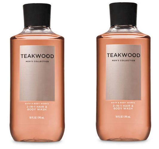 Bath and Body Works, Signature Collection Teakwood 2-In-1 Hair + Body Wash (2 Pack) Health & Beauty > Personal Care > Cosmetics > Bath & Body Bath and Body Works Aloe Vera 10 Fl Oz (Pack of 2) 