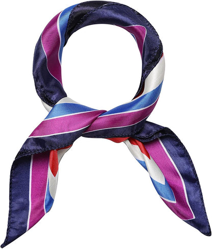 Uxcell Women'S Floral Leopard Polka Dots Striped Print Square Kerchief Neck Scarf Shawl Apparel & Accessories > Clothing Accessories > Scarves & Shawls uxcell Muticolored 19.5*19.5 