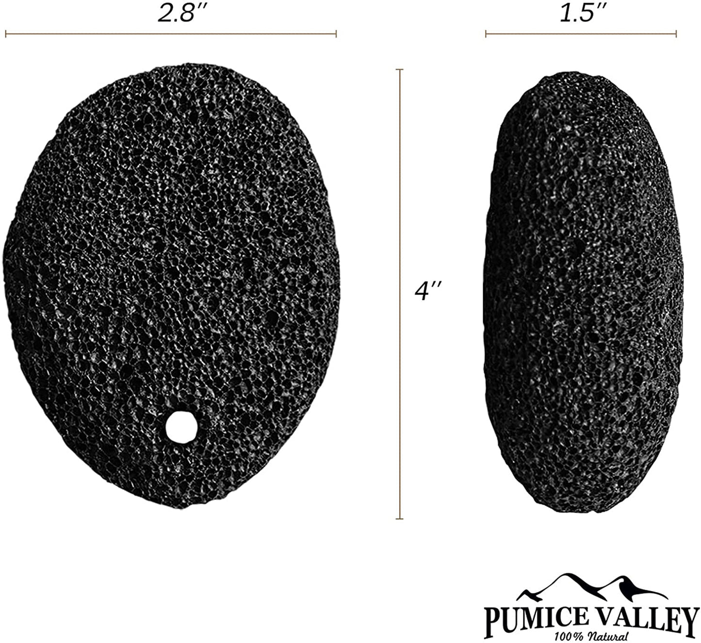 Pumice Stone - Natural Earth Lava Pumice Stone Black - Callus Remover for Feet Heels and Palm - Pedicure Exfoliation Tool - Corn Remover - Dry Dead Skin Scrubber - Health Foot Care Health & Beauty > Personal Care > Foot Care Pumice Valley   