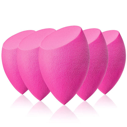 Hygea Beauty Makeup Sponge Set of 5 - Non Latex, Soft, Multi-Colored Foundation Blending Sponges for Cream, Powder and Liquid (Teardrop - Multicolor) Health & Beauty > Personal Care > Cosmetics > Cosmetic Tools > Makeup Tools HYGEA BEAUTY Oblique - Hot Pink  