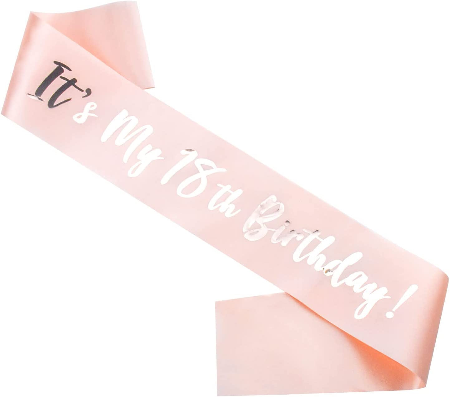 SGKUED 'It'S My 30Th Birthday' Sash, Rose Gold Soft Satin Sash with Rose Foil Lettering Birthday Sash for Women 30Th Birthday Party Favors and Decorations Apparel & Accessories > Clothing Accessories > Sashes SGKUED It's My 18th Birthday Sash  