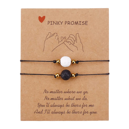 Best Friend Bracelets Couples Bracelets for 2 Matching Yin Yang His and Her Lover Bracelet Jewelry for Bff Friendship Relationship Boyfriend Girlfriend Valentines Gift (Matching Bead) Apparel & Accessories > Jewelry > Bracelets SUMMER LOVE Lava bead  